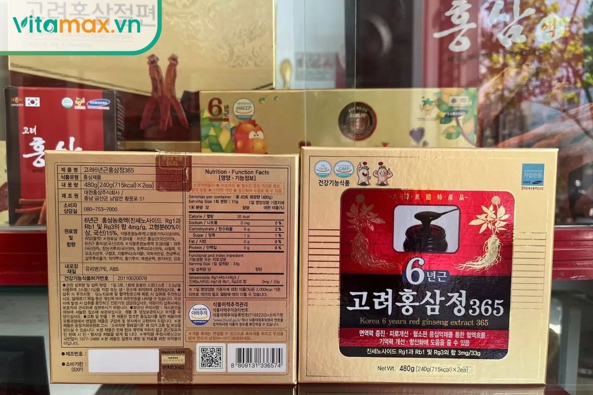 Kiểm tra tem chống giả hologram và mã QR trên bao bì để phân biệt cao hồng sâm thật giả.