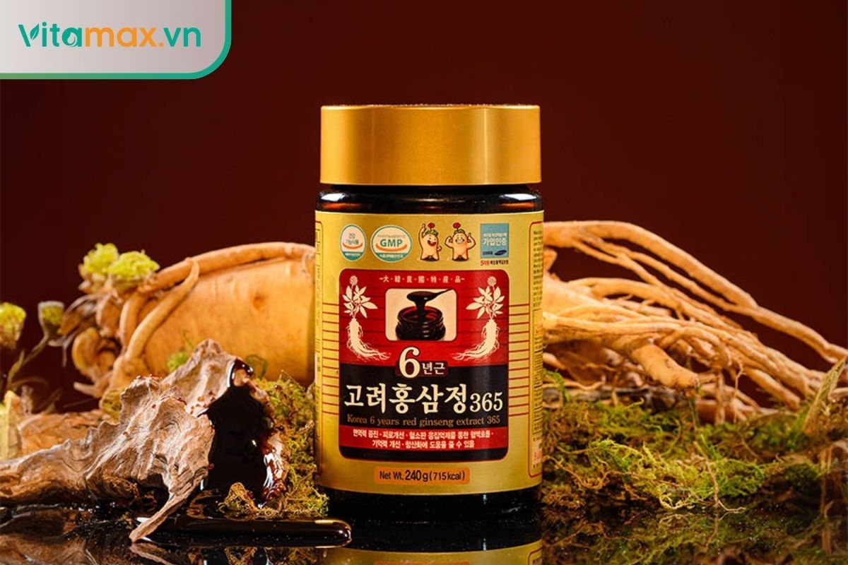 Lọ cao hồng sâm Hàn Quốc 6 năm tuổi chính hãng, chất lượng cao.