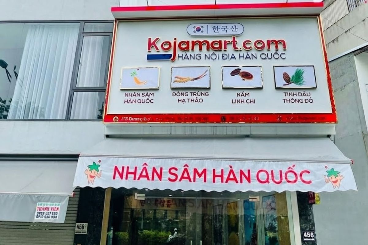 ặt tiền cửa hàng koja mart 456 đường bưởi chuyên sâm và hàng nội địa hàn quốc