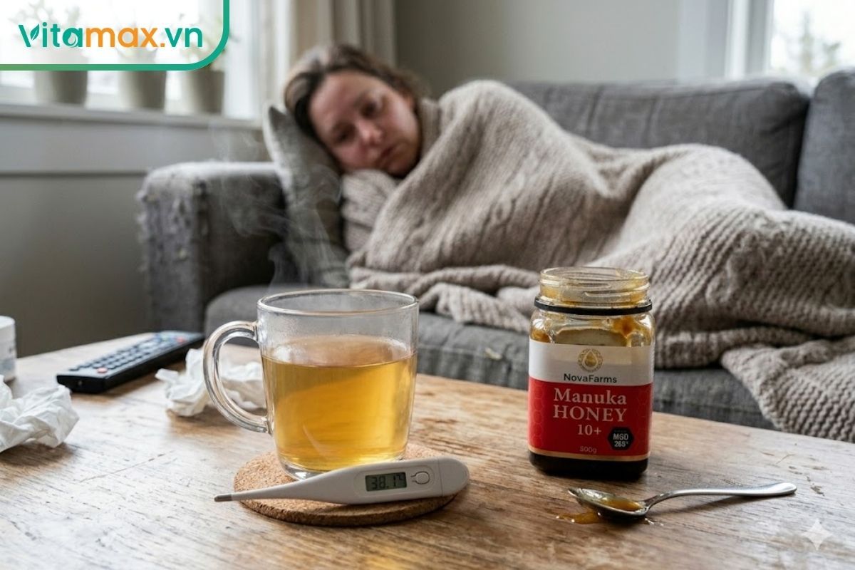 Bị sốt uống mật ong được không là thắc mắc khá phổ biến khi người bệnh vừa mệt, khô họng hoặc kèm ho nhẹ.