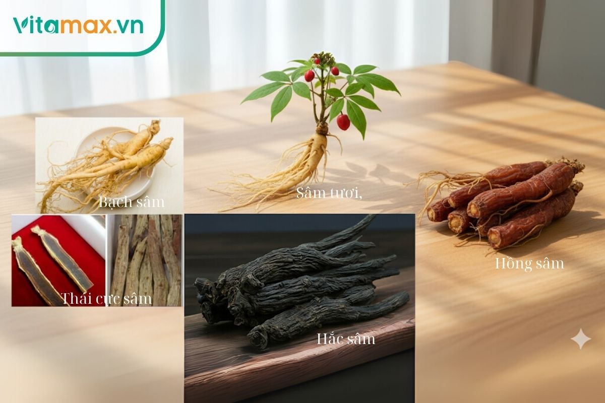 Tổng hợp 5 loại sâm Hàn Quốc phổ biến nhất: sâm tươi, bạch sâm, hồng sâm, hắc sâm và thái cực sâm 