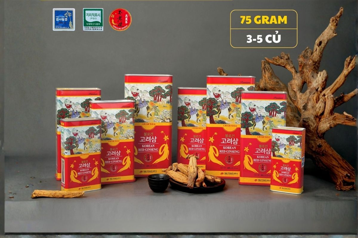 kiểm tra tem nhãn và bao bì hộp thiên sâm chính hãng cao cấp