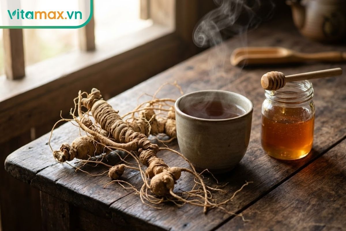 Hướng dẫn các cách dùng sâm Ngọc Linh phổ biến mang lại hiệu quả cao như ngậm tươi, pha trà, ngâm mật ong và chưng yến.