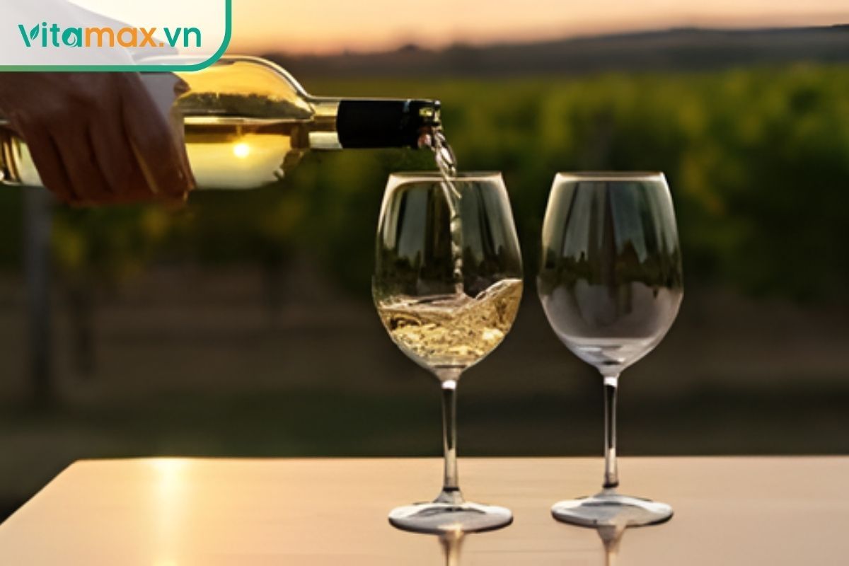 rót rượu sâm ra ly nhỏ theo liều lượng khuyến nghị an toàn