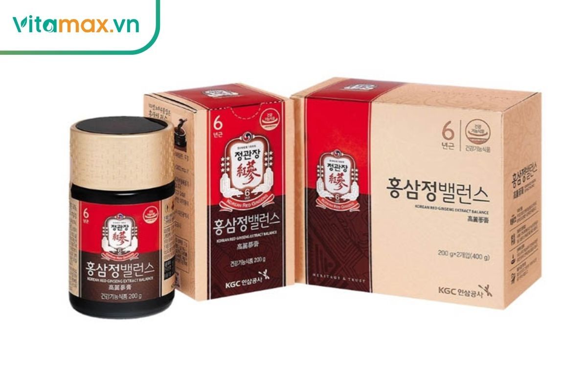 Cao hồng sâm KGC 200 g – đạt chuẩn hóa ≥6% tổng saponin.