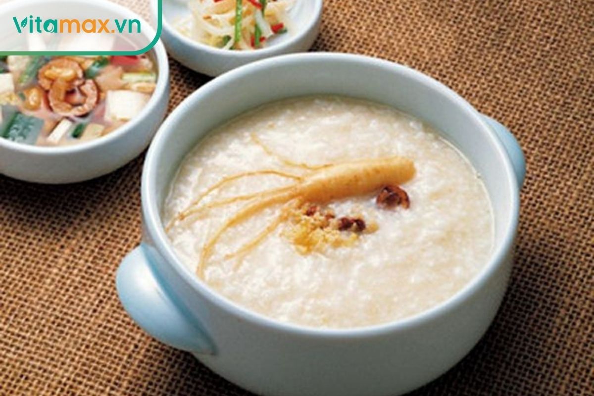 Cháo sâm tươi Hàn Quốc dễ tiêu, phục hồi thể lực