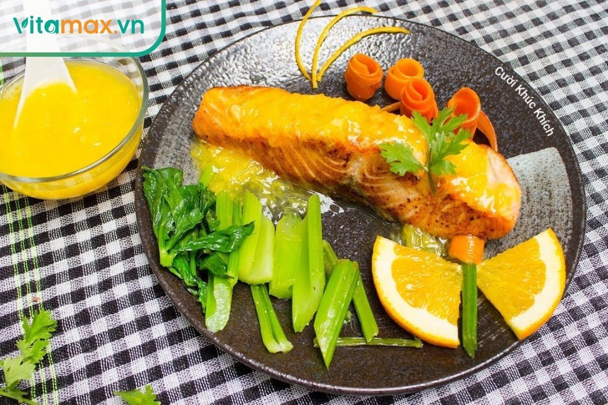 Thực phẩm giàu chất béo không bão hòa và Omega-3 từ cá hồi áp chảo