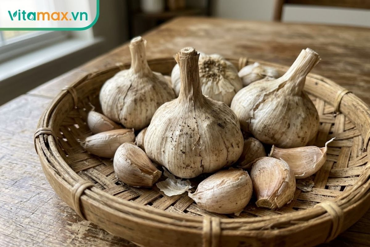 Những củ tỏi ta già, khô và chắc tép được chọn lọc kỹ để ngâm rượu.