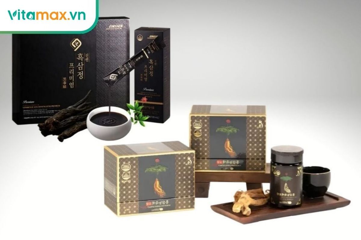 Giàu ginsenosides, Hồng sâm và Hắc sâm bảo vệ tế bào thần kinh, hỗ trợ miễn dịch.