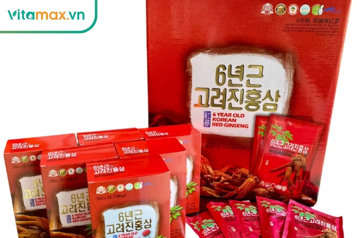 Hồng sâm Hàn Quốc (Nhân sâm đỏ)  nổi tiếng với tác dụng điều hòa tim mạch.