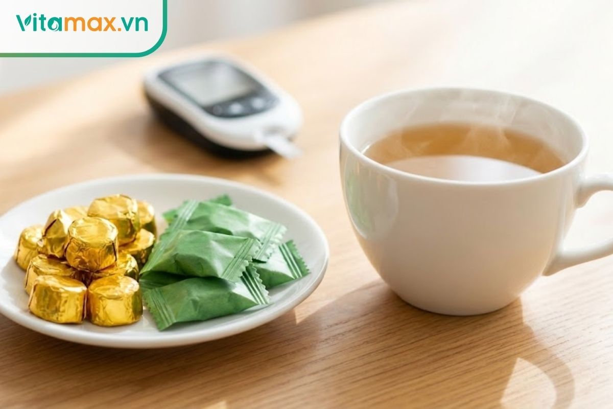 kẹo hồng sâm không đường dành cho người ăn kiêng tiểu đường