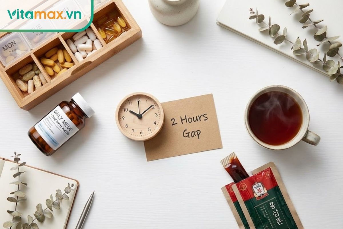 lịch trình uống thuốc tiểu đường và hồng sâm cách nhau 2 giờ