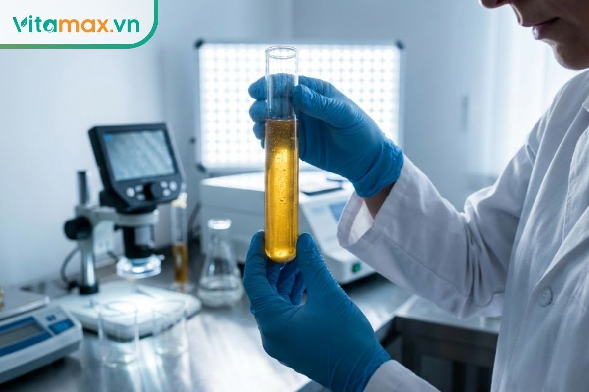 Chuyên gia đang kiểm tra thành phần MGO và DHA của mật ong Manuka trong phòng thí nghiệm.