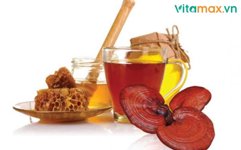 nấm linh chi ngâm rượu mật ong