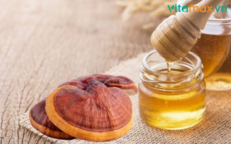 nấm linh chi ngâm rượu mật ong