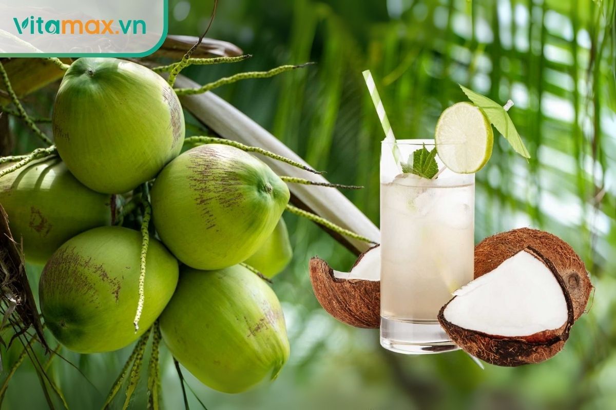 Nước dừa tươi giúp bù nước và điện giải quan trọng cho người mệt mỏi, suy nhược.