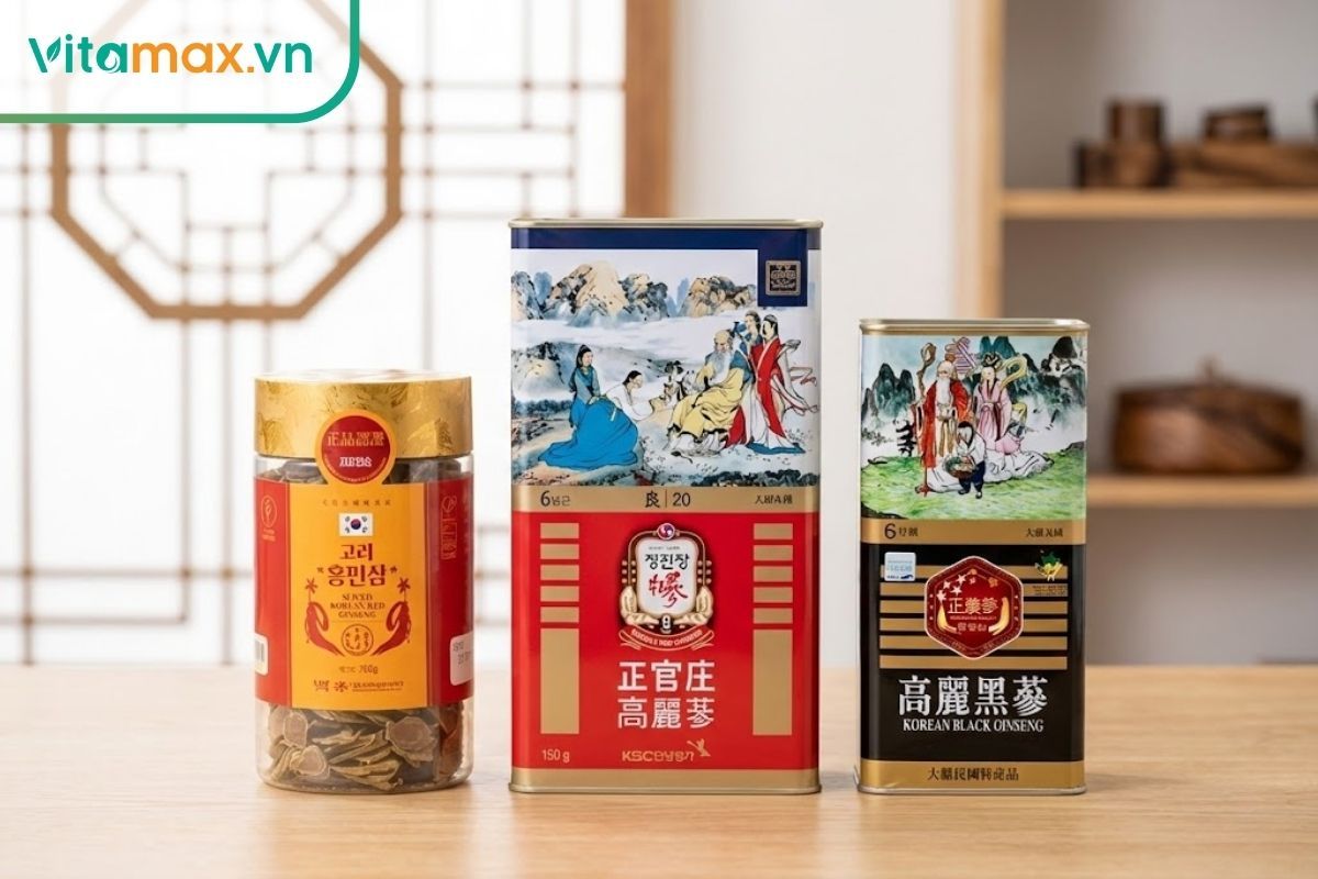 So sánh ba thương hiệu sâm khô Hàn Quốc Daedong, KGC và Jeongnong.