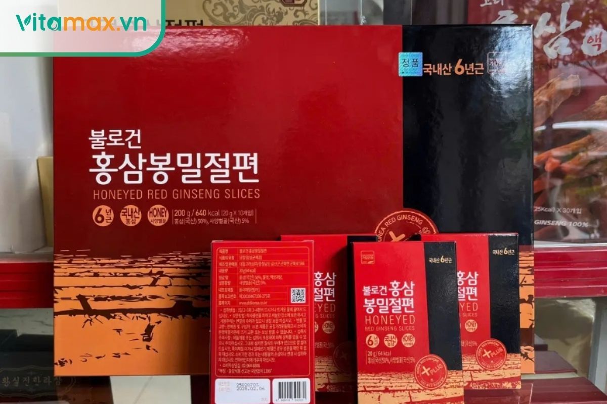 ộ quà tặng hồng sâm lát tẩm mật ong hộp sang trọng thích hợp làm quà biếu