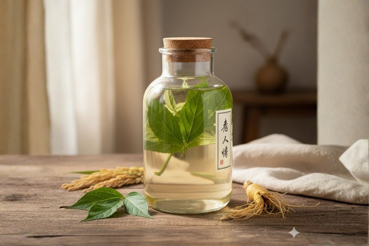 bình ngâm rượu lá sâm giúp tăng tuần hoàn và hỗ trợ sức đề kháng