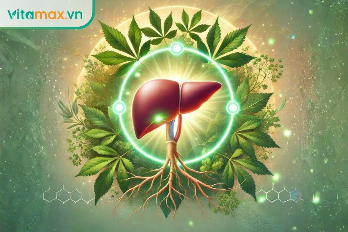 minh họa gan khỏe mạnh nhờ công dụng bảo vệ của nhân sâm