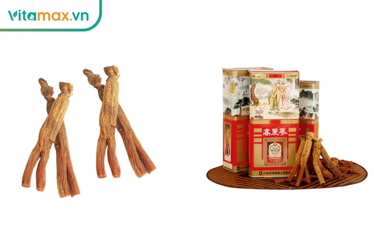 củ sâm Hàn Quốc 6 năm tuổi giàu ginsenoside đạt chuẩn KGC