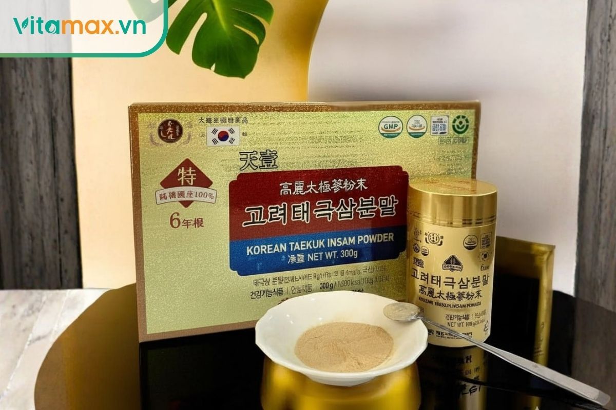 Sâm bột Hàn Quốc 6 năm tuổi nguyên chất