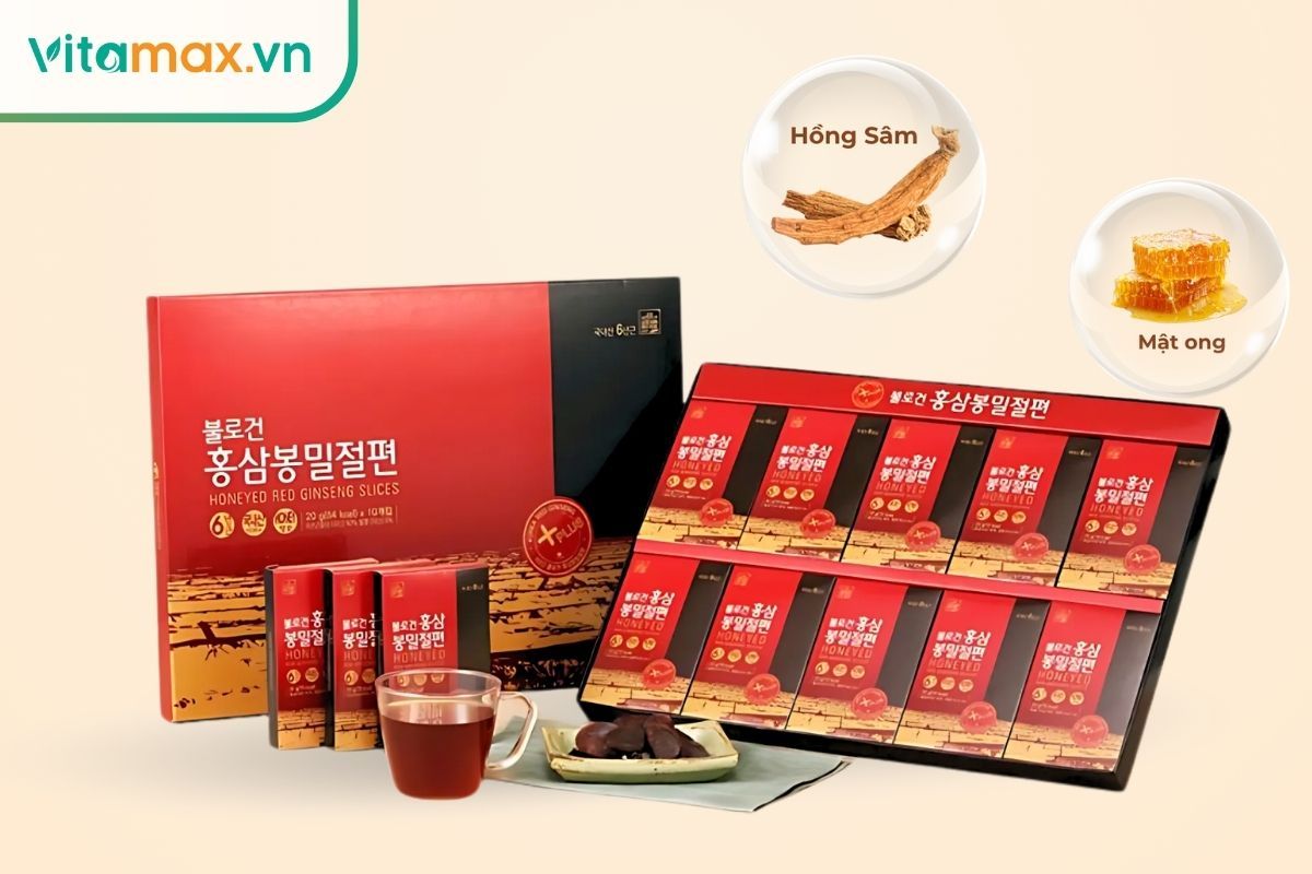 sâm Hàn Quốc ngâm mật ong trong hũ thủy tinh