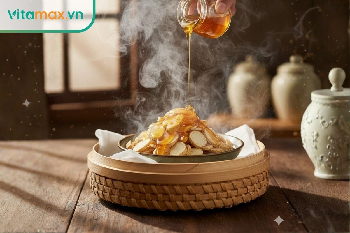 Sâm tươi Hàn Quốc hấp mật ong giữ trọn hoạt chất