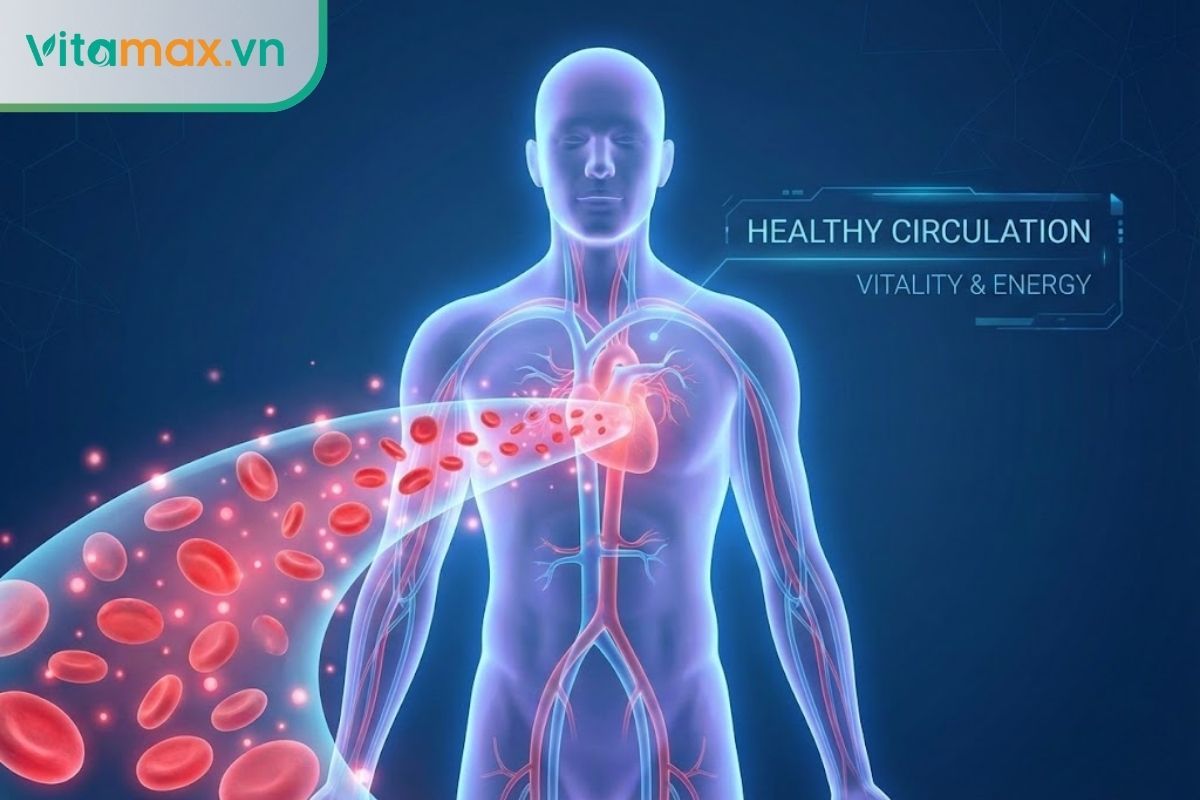 Mô phỏng hệ tuần hoàn máu khỏe mạnh ở nam giới nhờ tác động của ginsenosides trong nhân sâm