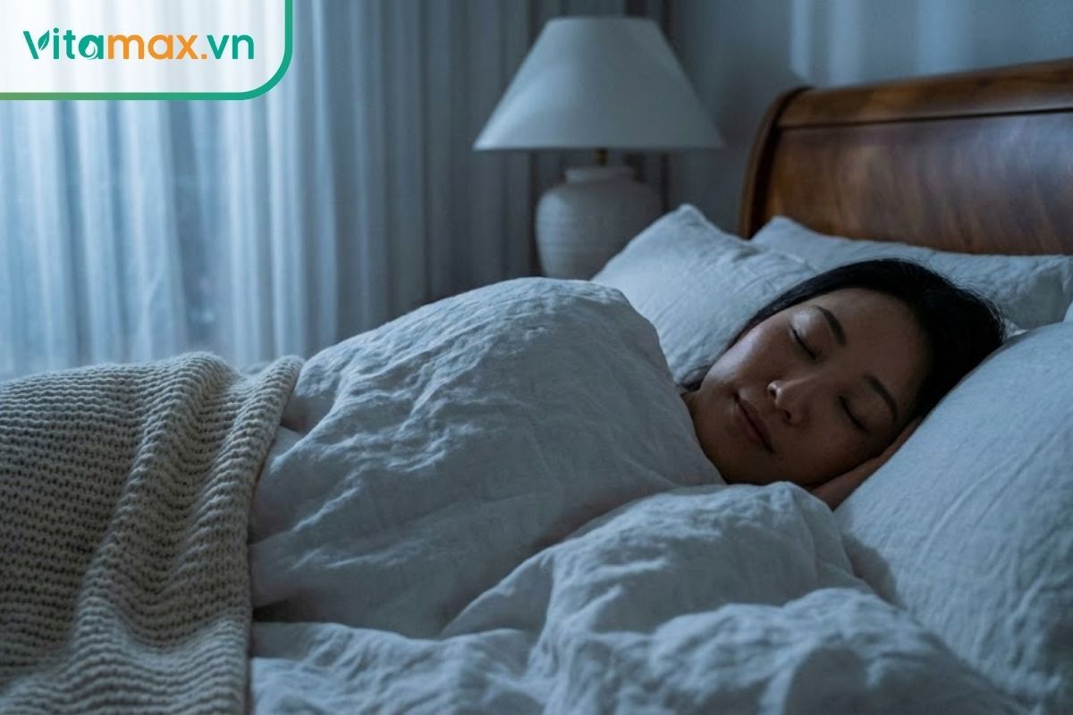 Phụ nữ ngủ ngon giấc nhờ tác dụng giảm căng thẳng và mệt mỏi của đông trùng hạ thảo.