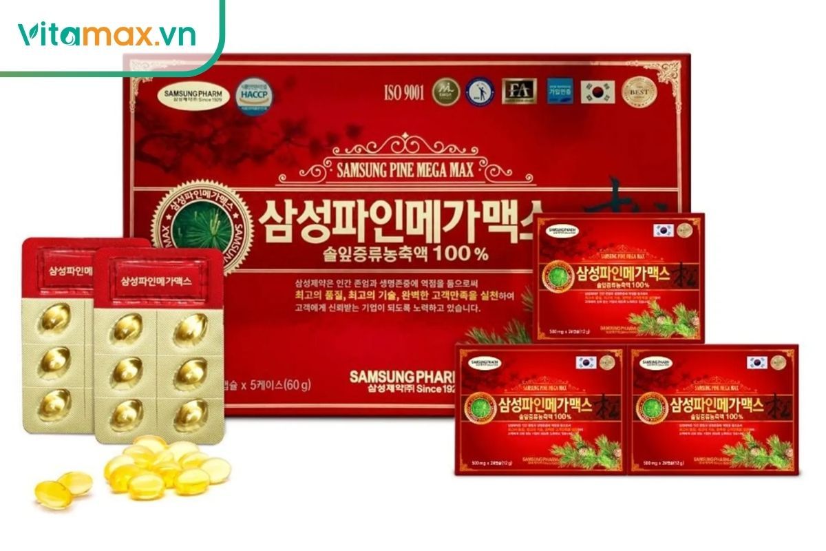 Tinh dầu thông đỏ Samsung BioPharm Pine Mega Max