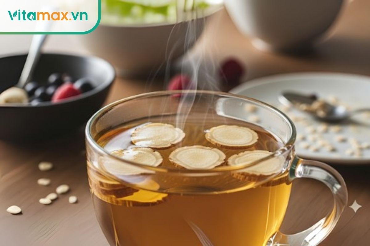 Uống hồng sâm khi bụng vừa phải sẽ hấp thu tốt nhất.